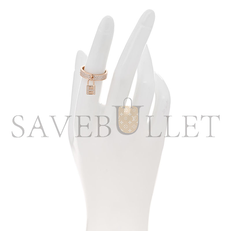 h**mes 8k rose gold Di*m*nd mm kelly clochette ring